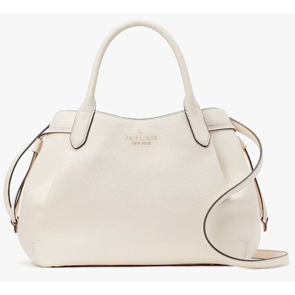 S Kate Spade Dumpling Large Ivory White Leather Satchel Bag K8134 Purse Nwt $459